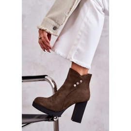 PG1 Bottines en daim sur un poteau Lagerlla kaki vert 8
