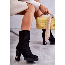 PG1 Bottes Hautes En Daim Sur Un Talon Noir Volter le noir 5