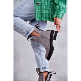 PS1 Bottines en daim gris Elvera avec découpes 3