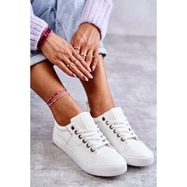 Baskets basses en cuir pour femmes Big Star KK274005 Blanc blanche 1