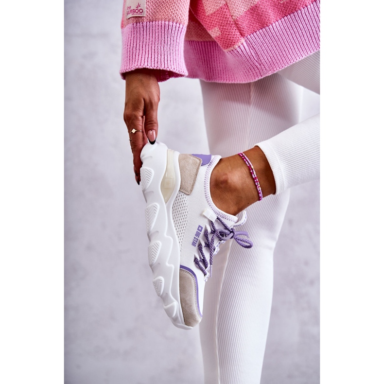 Baskets Femme Memory Foam System Big Star KK274029 Blanc violet 1