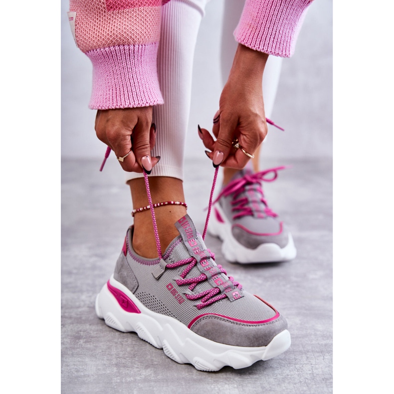 Baskets Femme Memory Foam System Big Star KK274030 Gris rose 2