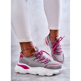 Baskets Femme Memory Foam System Big Star KK274030 Gris rose 8