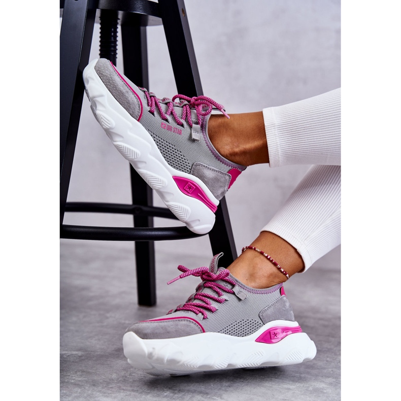Baskets Femme Memory Foam System Big Star KK274030 Gris rose 1