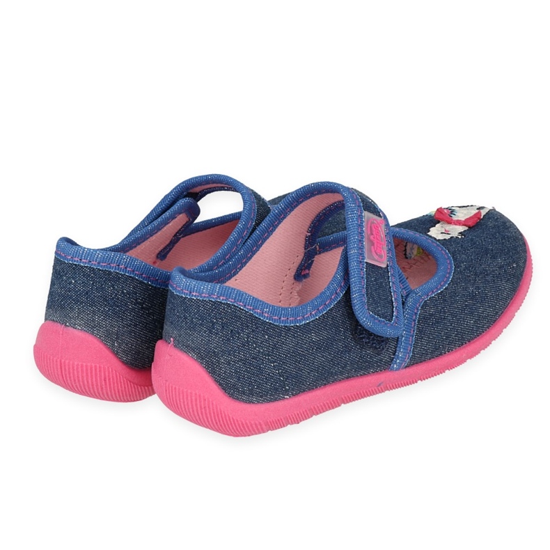 Befado chaussons enfants avec Velcro 955X014 bleu marine 1