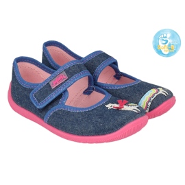 Befado chaussons enfants avec Velcro 955X014 bleu marine 2