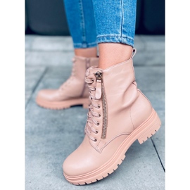 Bottines à lacets de Dontre Nude beige 1