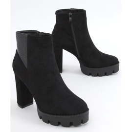 Boots sur le poteau et plateforme Ase Black noir 2