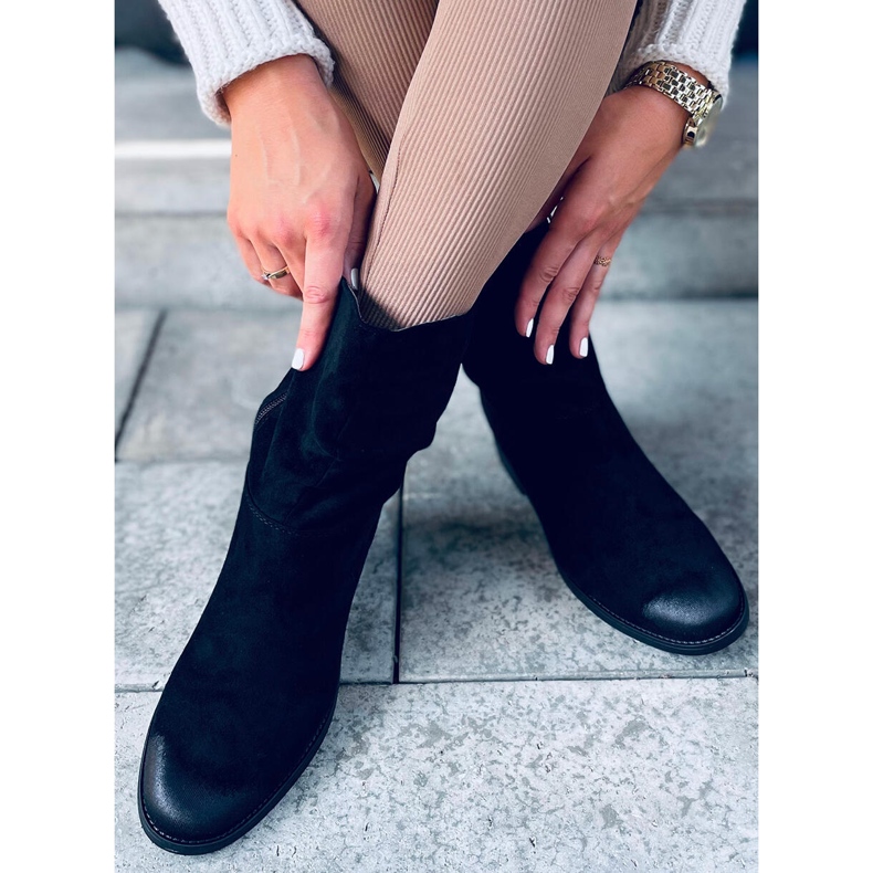 Bottes sur un coin caché Bansi Black le noir 2