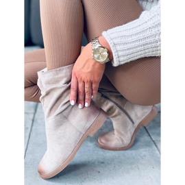 Bottes sur un coin caché Bansi Beige 5