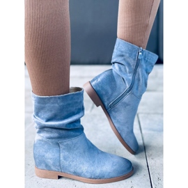 PA1 Bottes sur un coin caché Bansi Blue bleu 1