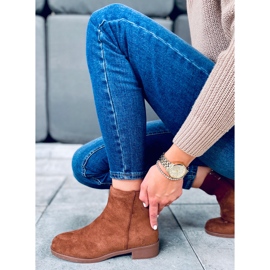 Bottines chelsea femme Verbe Camel en daim brun 3
