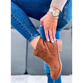 Bottines chelsea femme Verbe Camel en daim brun 5