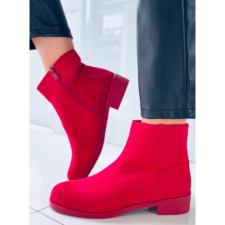 PA1 Bottines Chelsea femme en daim Verbe Rouge 2 PA1 Bottines Chelsea femme en daim Verbe Rouge 2