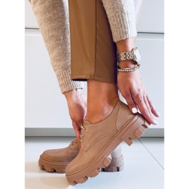 PA1 Mocassins à lacets Tekla Kaki beige 2