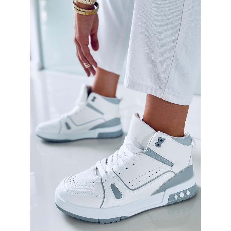 PA1 baskets montantes Liam Grey blanche gris 1