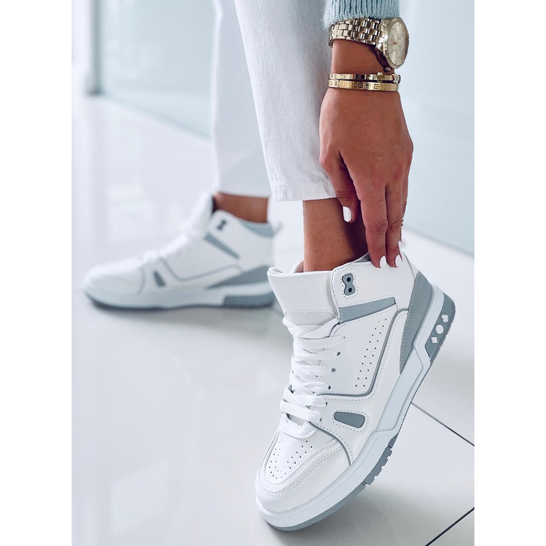 PA1 baskets montantes Liam Grey blanche gris 2