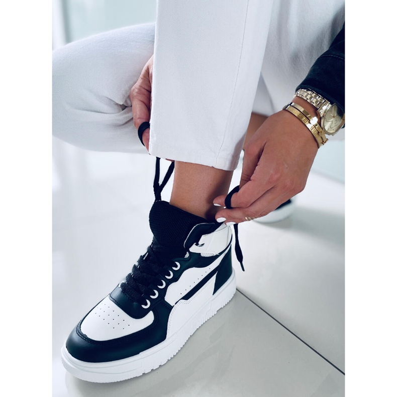 PA1 Basket montante noire Myles blanche le noir 2