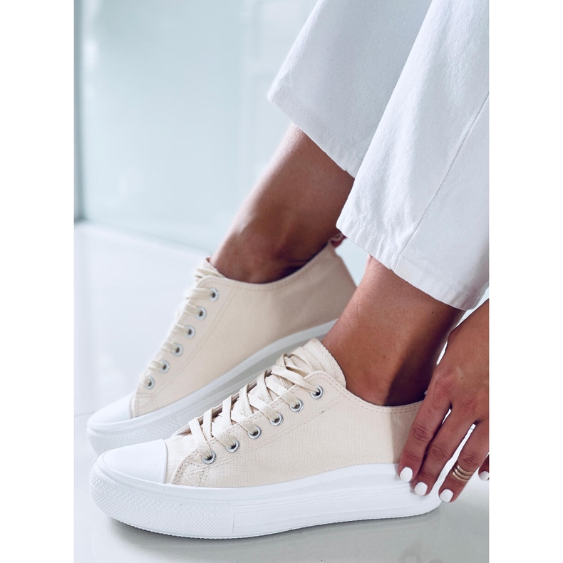 Baskets Ebbe beiges, femmes 2