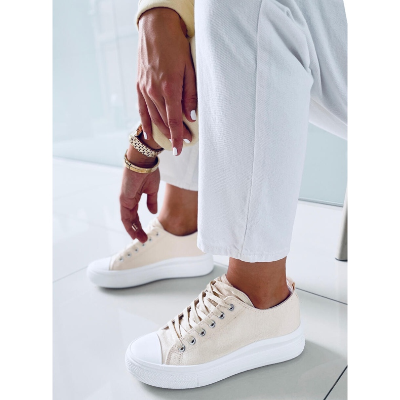 Baskets Ebbe beiges, femmes 1