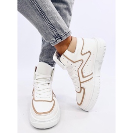 Baskets montantes Leia BLANC / BEIGE 2