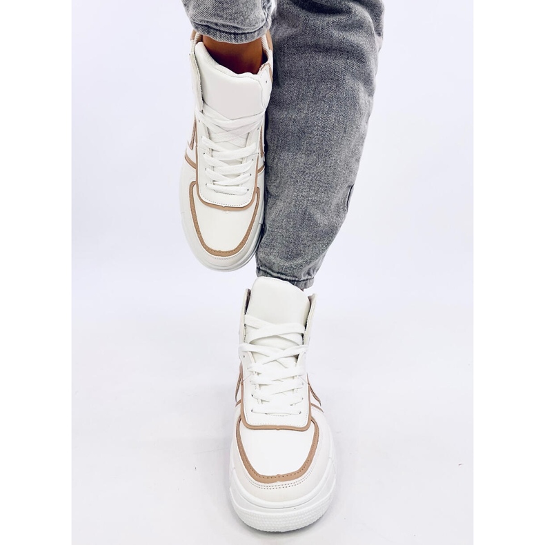 Baskets montantes Leia BLANC / BEIGE 1