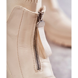 PS1 Bottes Chaussettes Femme Avec Fermeture Éclair Beige Abri brun 2 PS1 Bottes Chaussettes Femme Avec Fermeture Éclair Beige Abri brun 2