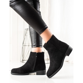 Ideal Shoes Bottines décontractées en daim le noir 2