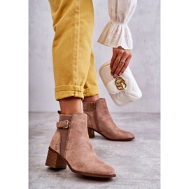 Boots Daim On A Post Marron Vannes brun 3