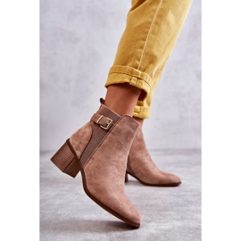 Boots Daim On A Post Marron Vannes brun 1