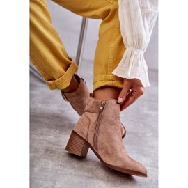 Boots Daim On A Post Marron Vannes brun 8