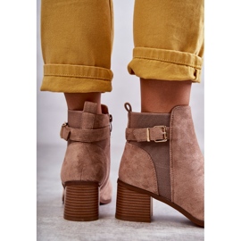 Boots Daim On A Post Marron Vannes brun 2