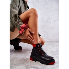 PG1 Bottes en cuir Workers On Black Messa Zipper le noir 4