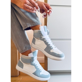 PA1 Baskets montantes Dorcas vertes blanche bleu 1 PA1 Baskets montantes Dorcas vertes blanche bleu 1