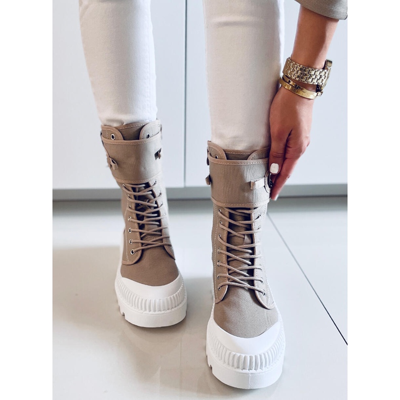 PA1 Baskets cheville Pym Kaki beige 1