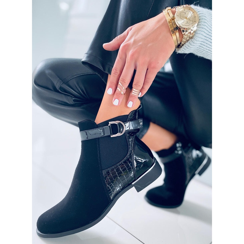 BM Bottines Chelsea femme Francine Noir 1