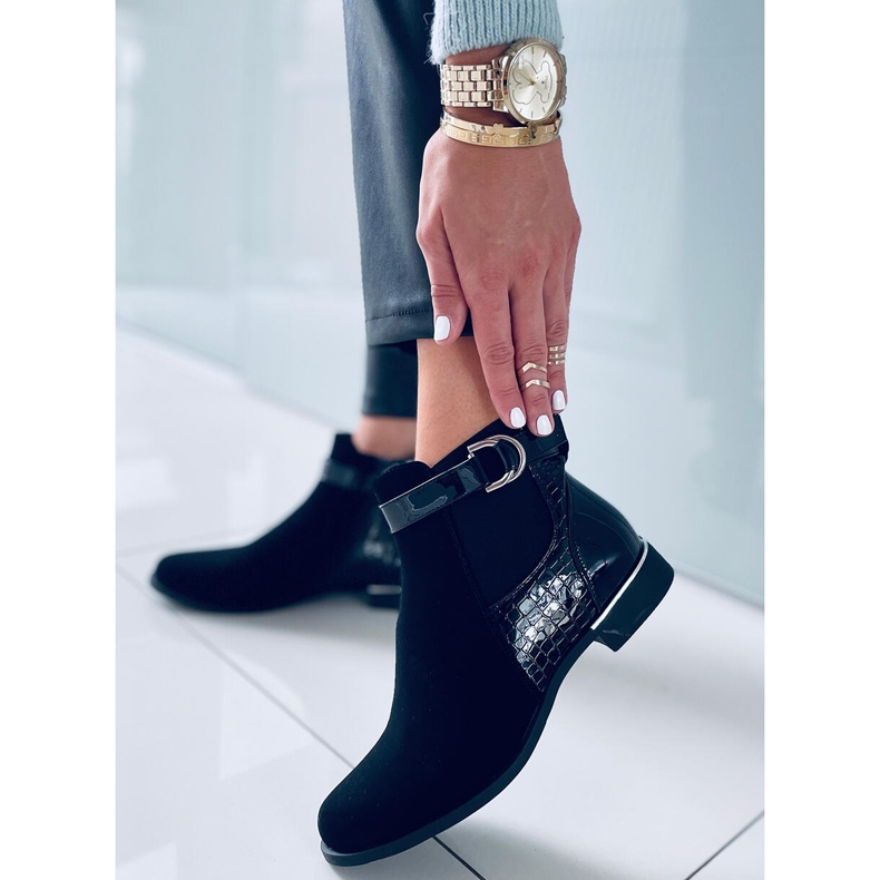 BM Bottines Chelsea femme Francine Noir 2