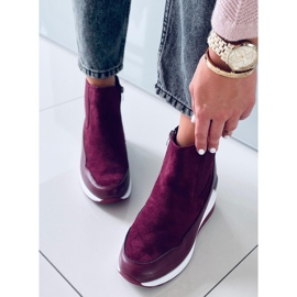 Bottes compensées Byers Bordeaux rouge multicolore 3