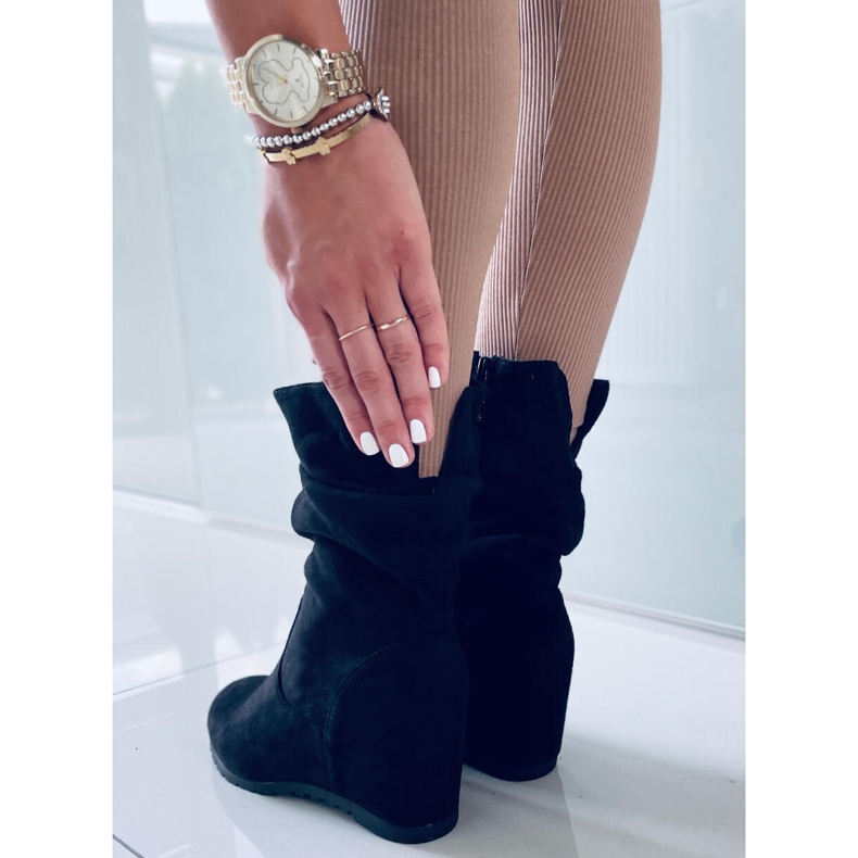 PA1 Bottes compensées Fiona Negro le noir 1