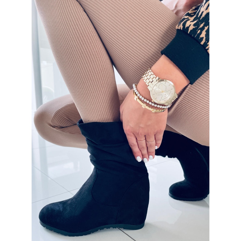 PA1 Bottes compensées Fiona Negro le noir 2