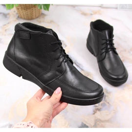 Łukbut Bottes confortables en cuir noir isolées pour femmes Lukbut 675 1