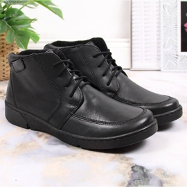 Łukbut Bottes confortables en cuir noir isolées pour femmes Lukbut 675 le noir 2