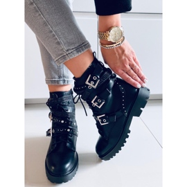 Bottes militaires Fleur Noir le noir 2