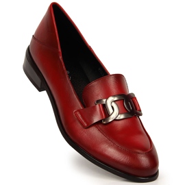 Chaussures à talons pour femmes avec une décoration Vinceza bordeaux rouge 1
