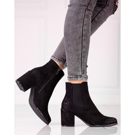 Bottines Jodhpur noires sur le poteau Shelovet le noir 1