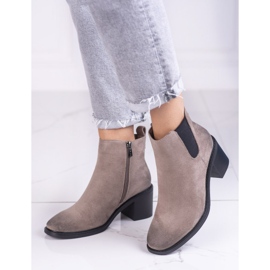 Bottes Chelsea beiges pour dames sur le poteau Shelovet 1