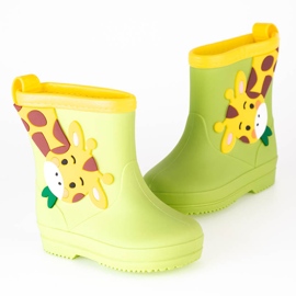 Bottines Shelovet garçon avec girafe multicolore jaune 2