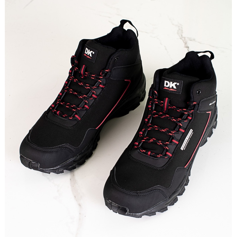 Chaussures de trekking montantes pour homme DK noir et rouge le noir 1