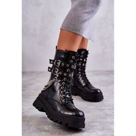 PG1 Bottes Ouvrières Hautes Avec Une Chaîne Black Snake Montero le noir 2 PG1 Bottes Ouvrières Hautes Avec Une Chaîne Black Snake Montero le noir 2