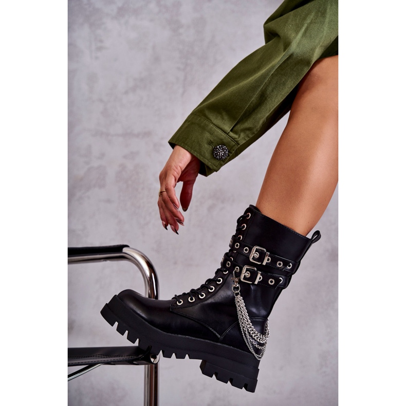 PG1 Bottes Hautes Ouvrières Avec Chaîne Noir Montero le noir 1 PG1 Bottes Hautes Ouvrières Avec Chaîne Noir Montero le noir 1